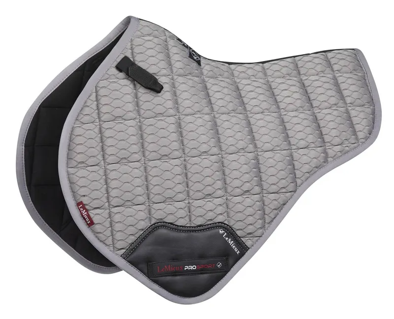 LeMieux Carbon Mesh Close Contact HALF Square Grey 1 LeMieux Carbon Mesh Close Contact HALF Square Grey