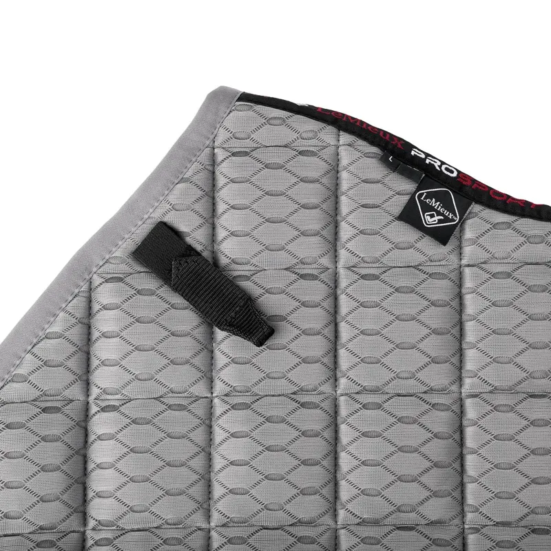 LeMieux Carbon Mesh Close Contact HALF Square Grey 2 LeMieux Carbon Mesh Close Contact HALF Square Grey - Image 2