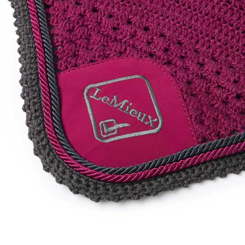 LeMieux Classic Lycra Fly Hood Mulberry 2 LeMieux Classic Lycra Fly Hood Mulberry - Image 2