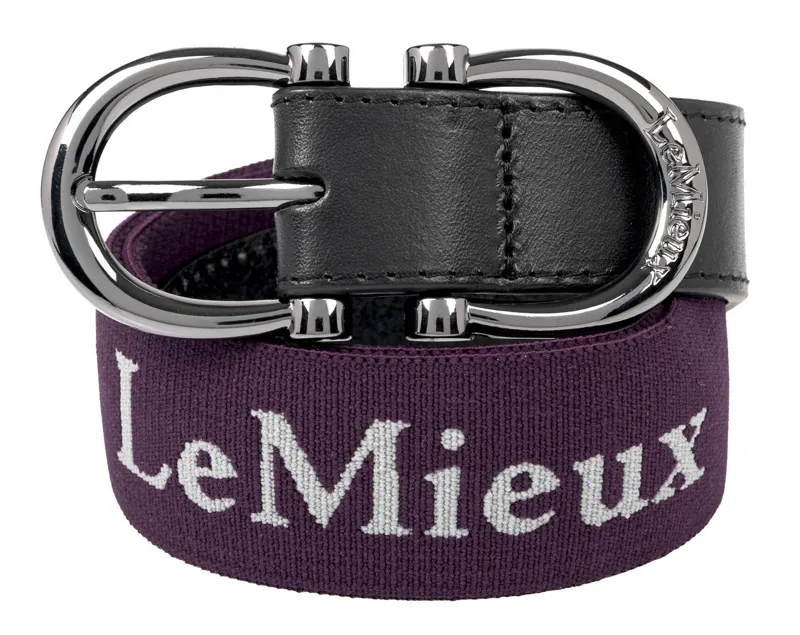 LeMieux Elasticated Belt Aubergine 1 LeMieux Elasticated Belt Aubergine