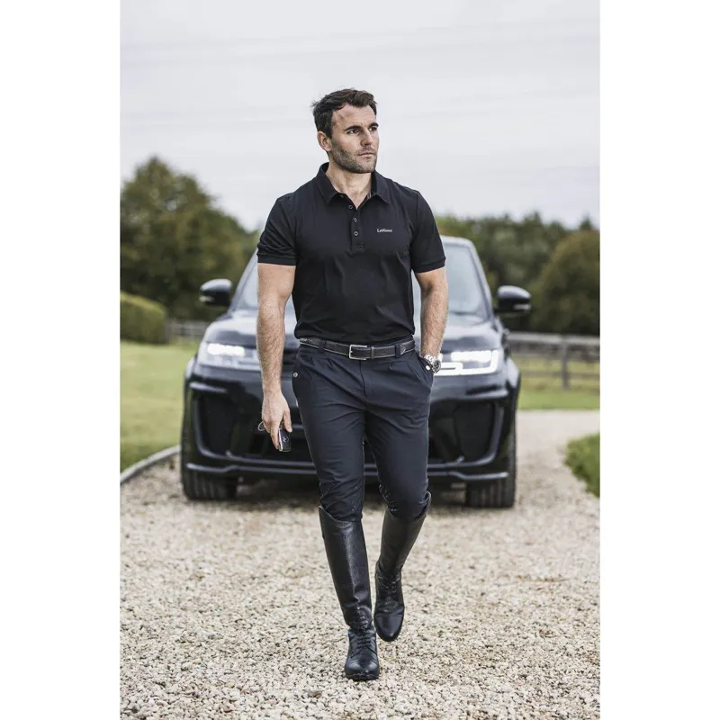 LeMieux Elite Mens Polo Shirt Black 2 LeMieux Elite Mens Polo Shirt Black - Image 2
