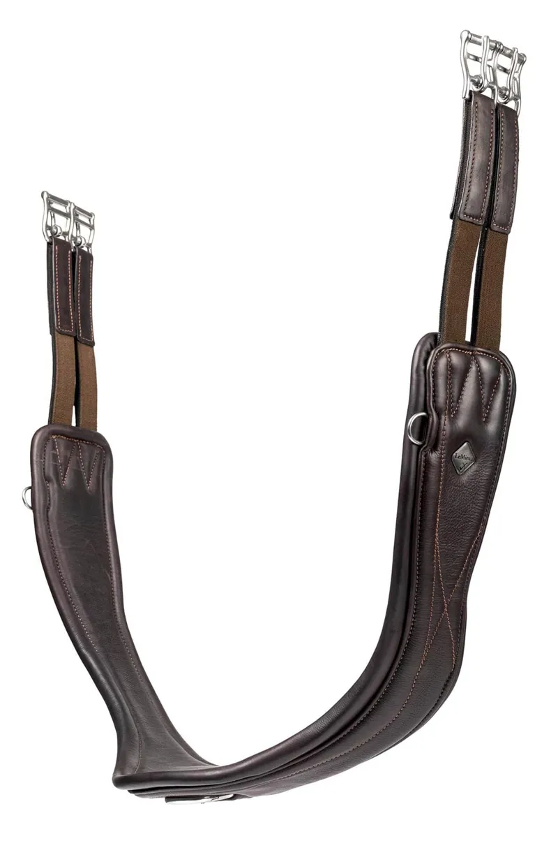 LeMieux Gel-Tek Anatomic Jumping Girth Brown 1 LeMieux Gel-Tek Anatomic Jumping Girth Brown