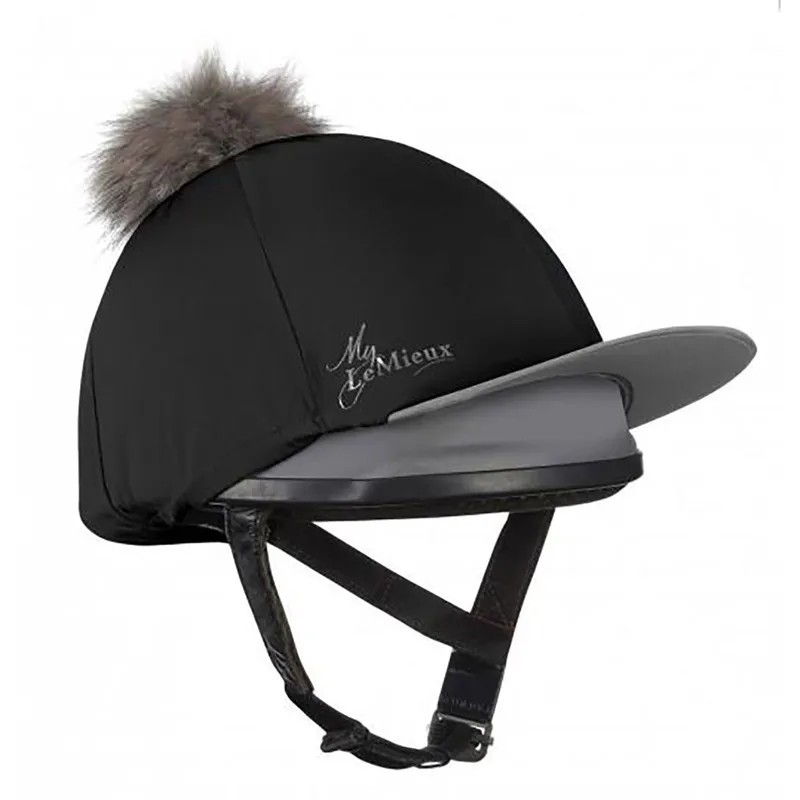 LeMieux Pom Hat Silk Black 1 LeMieux Pom Hat Silk Black