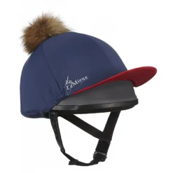 LeMieux Pom Hat Silk Navy-Red