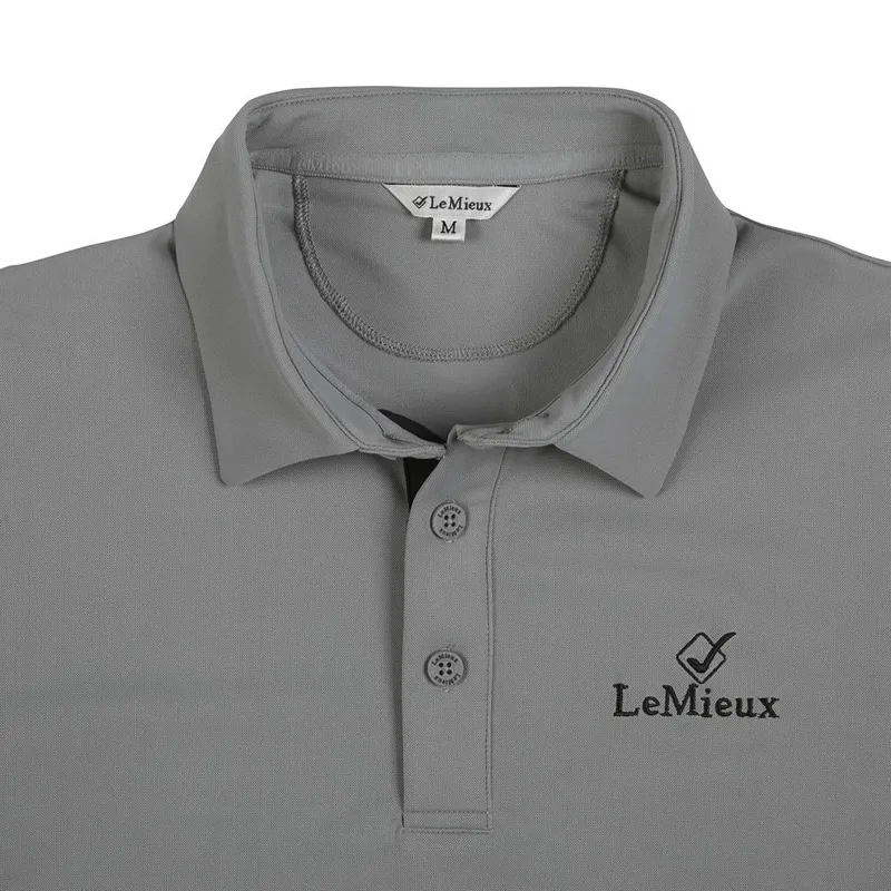 LeMieux Mens Polo Shirt Grey 6 LeMieux Mens Polo Shirt Grey - Image 6