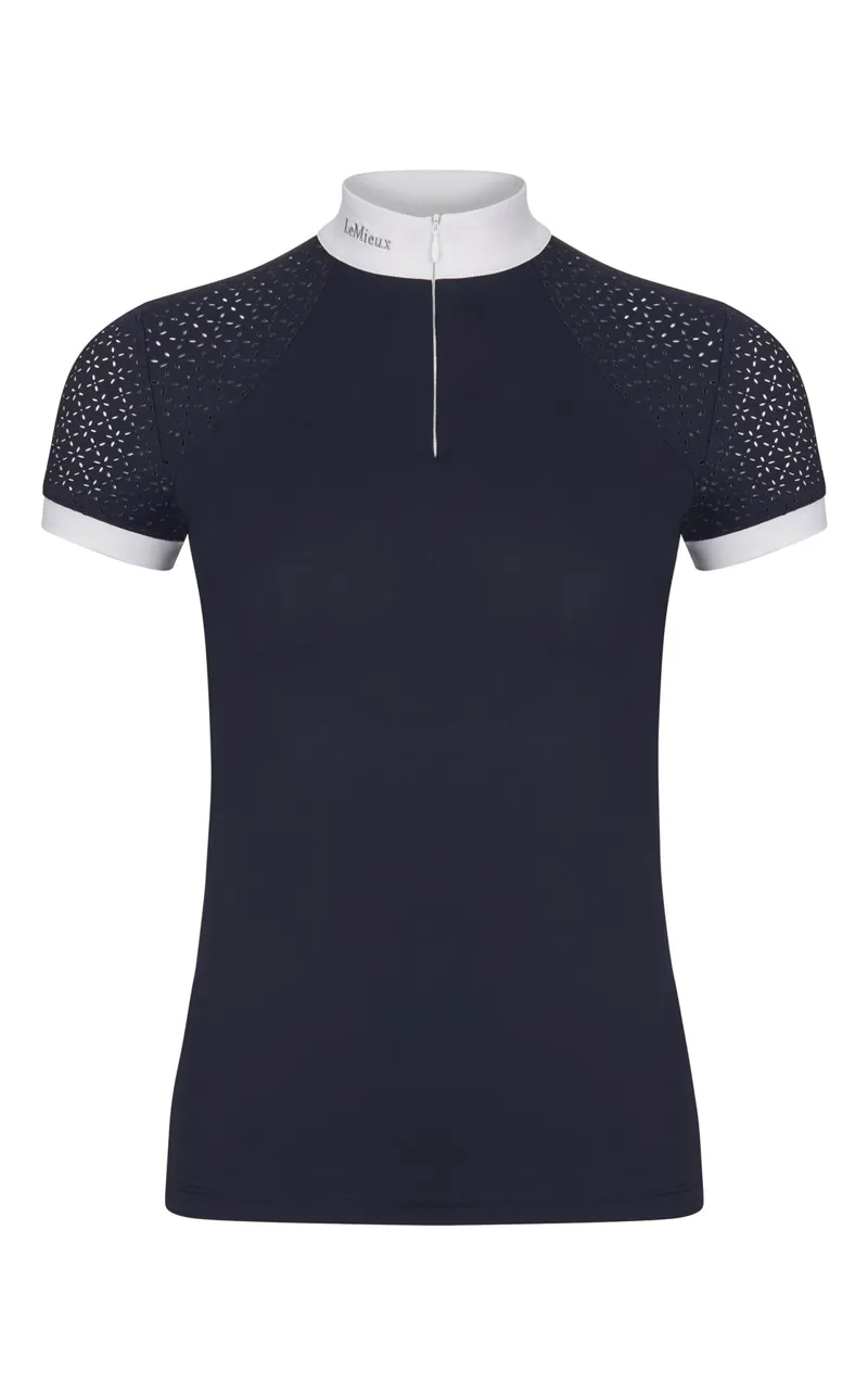 LeMieux Olivia Short Sleeve Show Shirt Navy 1 LeMieux Olivia Short Sleeve Show Shirt Navy