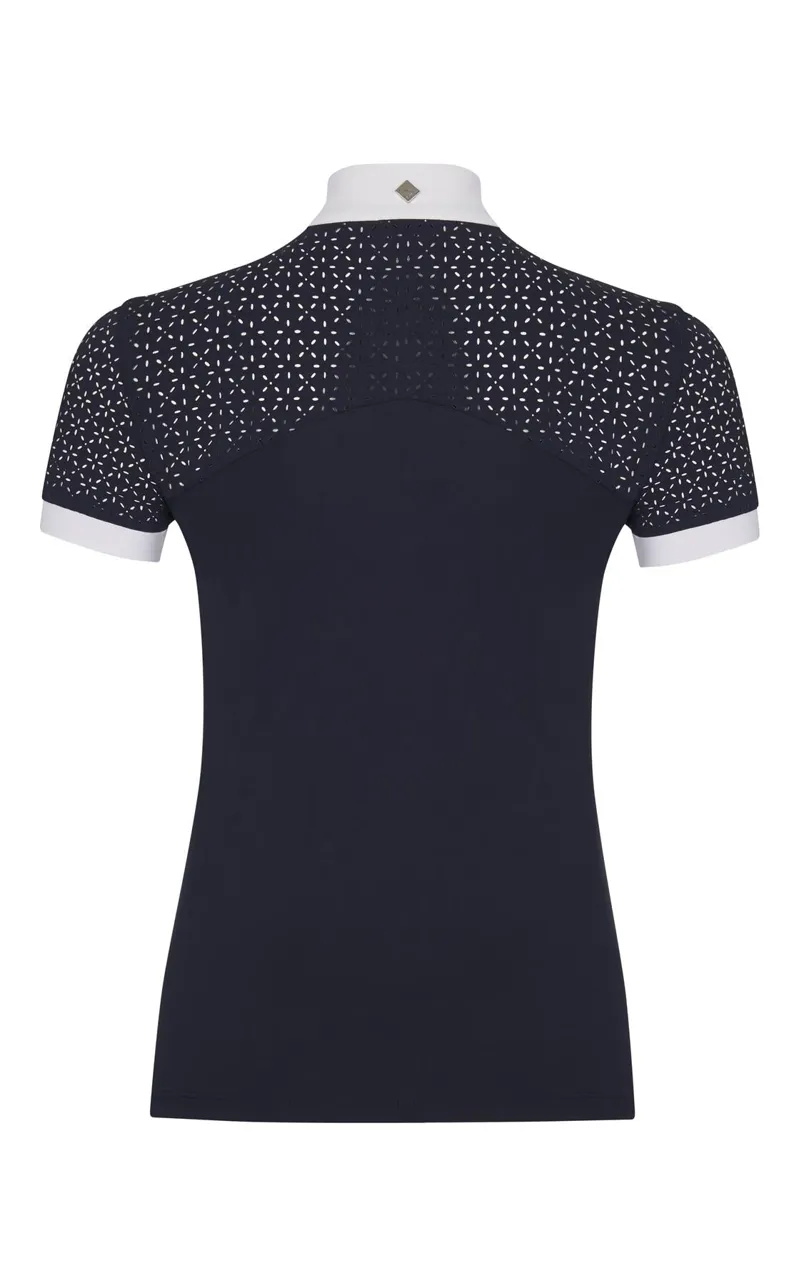 LeMieux Olivia Short Sleeve Show Shirt Navy 2 LeMieux Olivia Short Sleeve Show Shirt Navy - Image 2