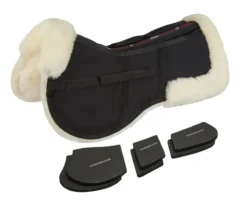 LeMieux ProSorb Merino+ 3 Pocket Half Pad Black/Natural