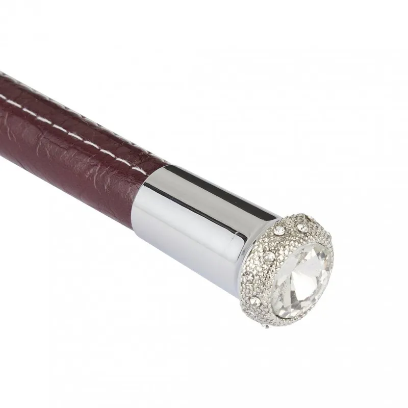 LeMieux Junior Rhone Diamante Baton Whip Burgundy 2 LeMieux Junior Rhone Diamante Baton Whip Burgundy - Image 2