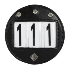 LeMieux Round Bridle Number Holder Black Diamante