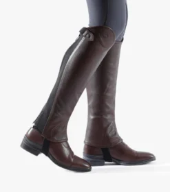 Premier Equine Lexaria Ladies Leather Half Chaps Brown 11 Premier Equine Lexaria Ladies Leather Half Chaps Brown -Lemieux Shop Lexaria Ladies Half Chaps Brown 6