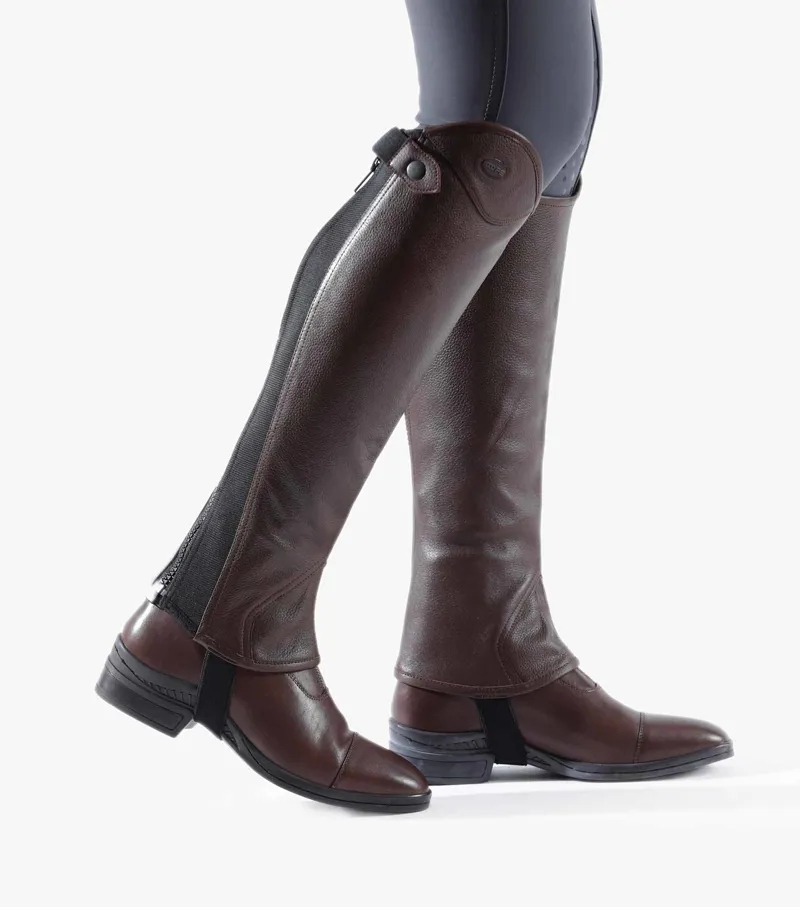 Premier Equine Lexaria Ladies Leather Half Chaps Brown 6 Premier Equine Lexaria Ladies Leather Half Chaps Brown - Image 6