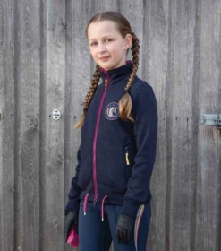 Premier Equine Lillio Girls Riding Jacket Navy