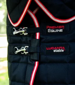 Premier Equine Lucanta 450g Stable Rug With Neck Cover Black -Lemieux Shop Lucanta Stable 450g with Detachable Neck Black 3