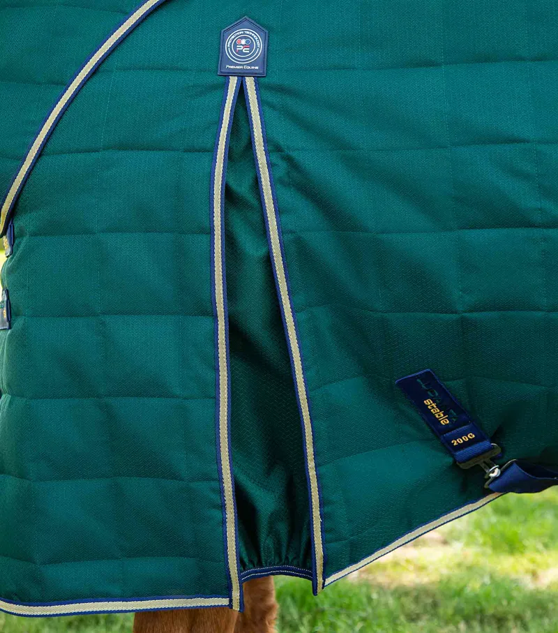 Premier Equine Lucanta 200g Stable Rug With Neck Cover Green 4 Premier Equine Lucanta 200g Stable Rug With Neck Cover Green - Image 4