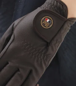 Premier Equine Lucca Junior Riding Gloves Brown -Lemieux Shop Lucca Riding Gloves Brown 5