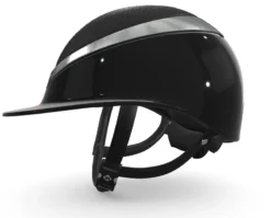 Charles Owen My Halo CX Custom Hat - Black Crystal / Black Gloss / Platinum Diamond Halo