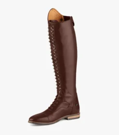 Premier Equine Maurizia Ladies Lace Front Tall Leather Riding Boots Brown -Lemieux Shop Maurizia Ladies Lace Front Tall Boot Brown2 5