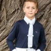 Premier Equine Mini Giulio Boy's Long Sleeve Show Shirt Navy