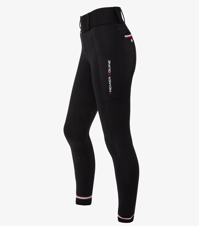 Premier Equine Mirillo Ladies Full Seat Gel Riding Tights Black 2 Premier Equine Mirillo Ladies Full Seat Gel Riding Tights Black - Image 2