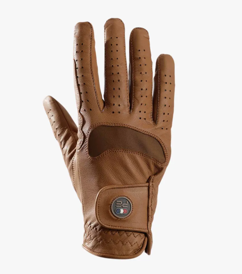 Premier Equine Mizar Ladies Leather Riding Gloves Tan 3 Premier Equine Mizar Ladies Leather Riding Gloves Tan - Image 3