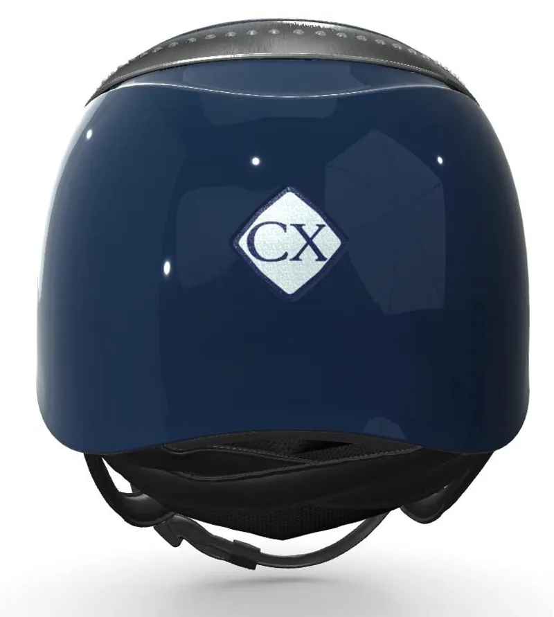 Charles Owen My Halo CX Custom Hat - Navy Crystal / Navy Gloss / Platinum Diamond Halo 4 Charles Owen My Halo CX Custom Hat - Navy Crystal / Navy Gloss / Platinum Diamond Halo - Image 4