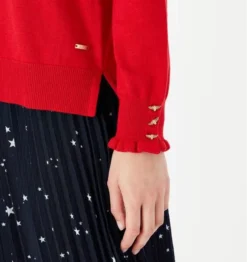 Joules Orianna Roll Neck Jumper - Red -Lemieux Shop Orianna203