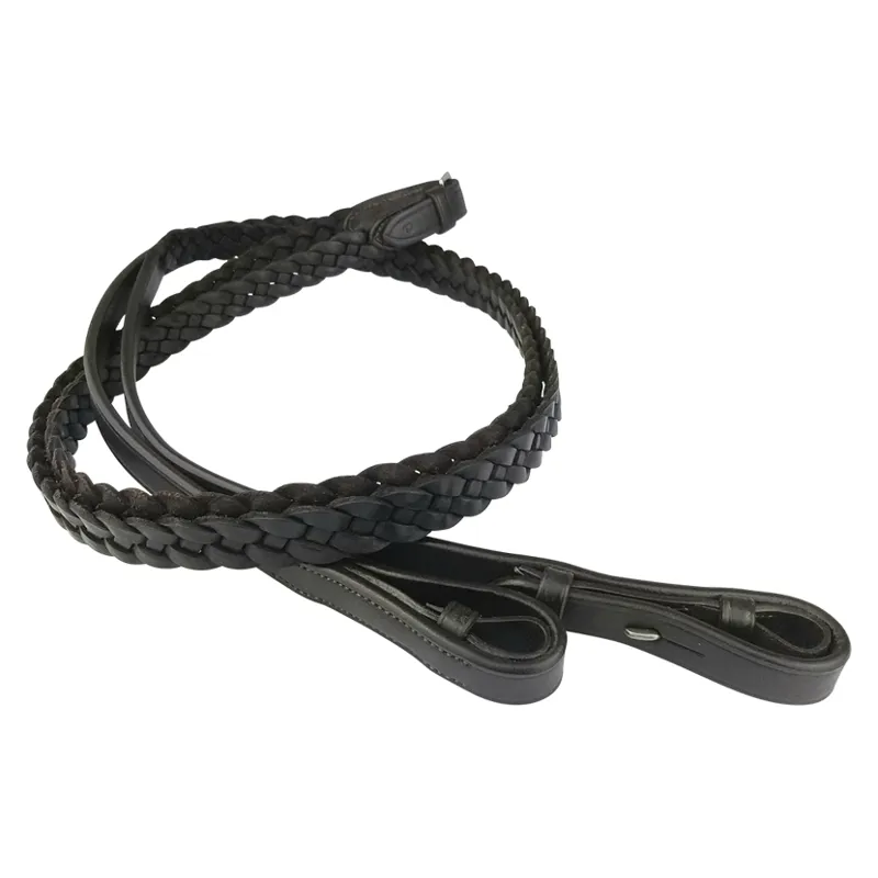 EcoRider Plaited Reins - Black 1 EcoRider Plaited Reins - Black