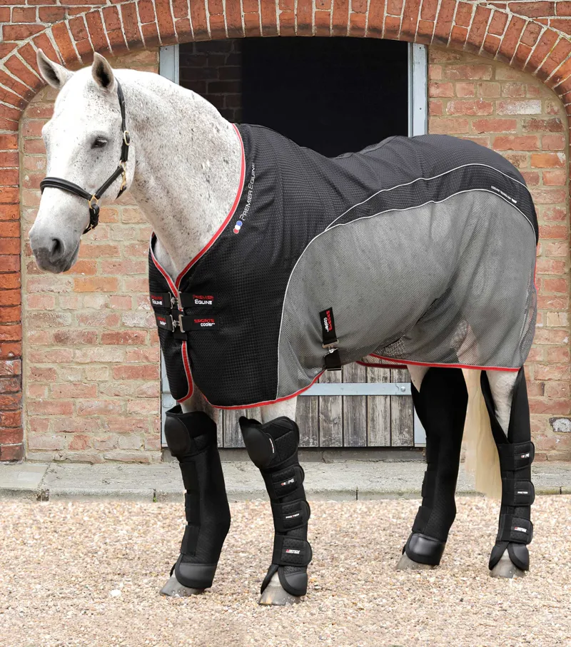 Premier Equine Sports Cooler Rug Black 1 Premier Equine Sports Cooler Rug Black
