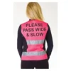 Hy Viz Please Pass Wide And Slow Waistcoat In Pink/Black