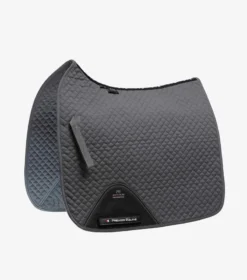 Premier Equine Plain Cotton Saddle Pad - Dressage Square Grey
