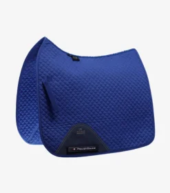 Premier Equine Plain Cotton Saddle Pad - Dressage Square Royal Blue