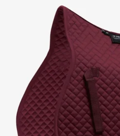 Premier Equine Plain Cotton GP Jump Saddle Pad Burgundy -Lemieux Shop Plain Cotton GPJump Square Burgundy 3