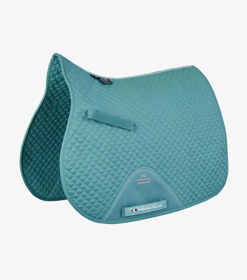 Premier Equine Plain Cotton GP Jump Saddle Pad Turquoise 1 Premier Equine Plain Cotton GP Jump Saddle Pad Turquoise