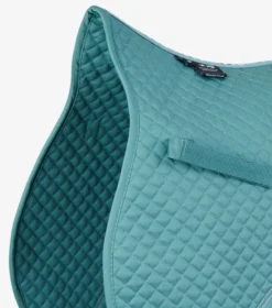 Premier Equine Plain Cotton GP Jump Saddle Pad Turquoise 8 Premier Equine Plain Cotton GP Jump Saddle Pad Turquoise -Lemieux Shop Plain Cotton GPJump Square Turquoise 3