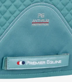 Premier Equine Plain Cotton GP Jump Saddle Pad Turquoise 10 Premier Equine Plain Cotton GP Jump Saddle Pad Turquoise -Lemieux Shop Plain Cotton GPJump Square Turquoise 5