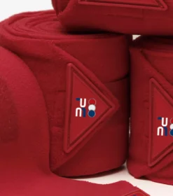 Premier Equine Horse Polo Fleece Bandages Red -Lemieux Shop Polo Fleece Bandages Red 3
