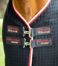 Premier Equine PremTex Horse Cooler Rug Black 7 Premier Equine PremTex Horse Cooler Rug Black -Lemieux Shop Premtex cooler black 3