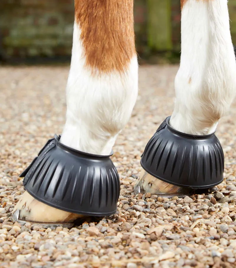 Premier Equine Rubber Bell Over Reach Boots Black 2 Premier Equine Rubber Bell Over Reach Boots Black - Image 2
