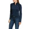 Ariat Women's Sunstopper 2.0 1/4 Zip Baselayer Navy