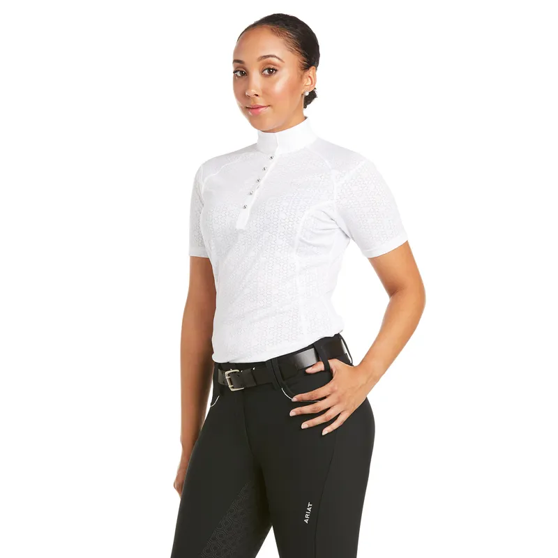 Ariat Women's Showstopper Show Shirt White 1 Ariat Women's Showstopper Show Shirt White