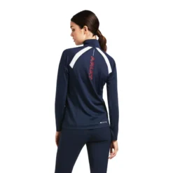 Ariat Women's Sunstopper 2.0 Team 1/4 Zip Baselayer Navy