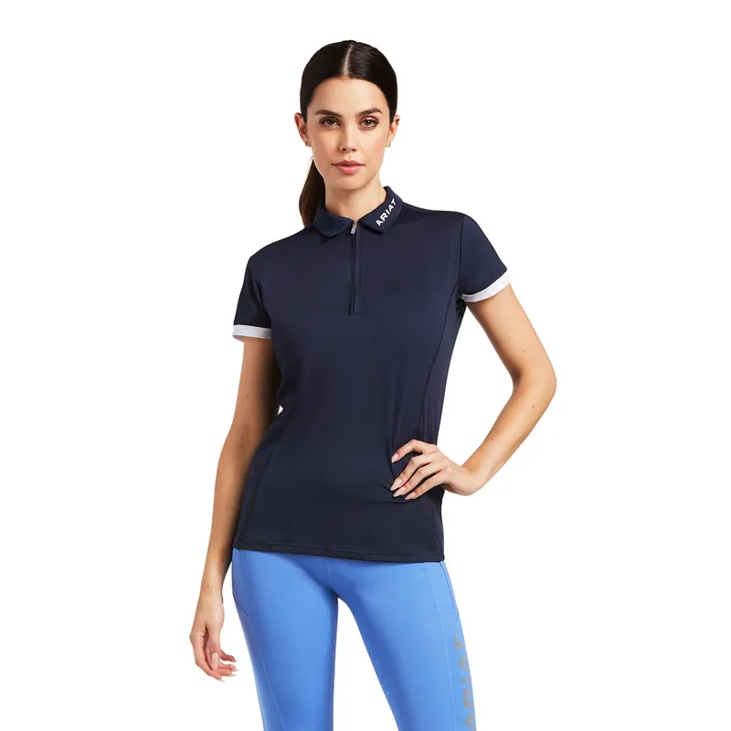 Ariat Women's Bandera 1/4 Zip Polo Navy 1 Ariat Women's Bandera 1/4 Zip Polo Navy