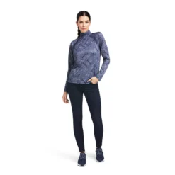 Ariat Women's Sunstopper 2.0 1/4 Zip Baselayer Charcoal Bit Print 10 Ariat Women's Sunstopper 2.0 1/4 Zip Baselayer Charcoal Bit Print -Lemieux Shop S22 WMS ENGL 10039353 detail03