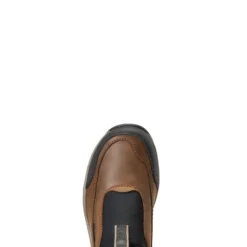 Ariat Women's Terrain Ease Waterproof Boot Oily Distressed Brown -Lemieux Shop S22 WMS ENGL 10040234 toe