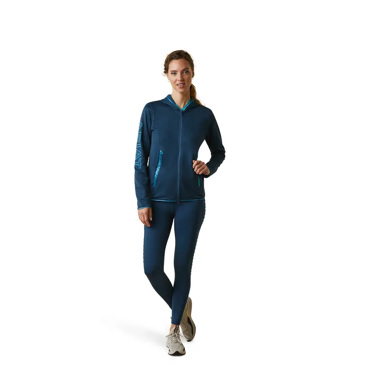 Ariat Women's Byron Full Zip Hoodie Deep Petroleum 1 Ariat Women's Byron Full Zip Hoodie Deep Petroleum