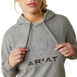 Ariat Women's Just Hoodie Heather Grey -Lemieux Shop S23 WMS ENGL 10043443 detail0520 20Copy 2