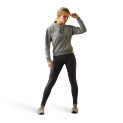 Ariat Women's Just Hoodie Heather Grey -Lemieux Shop S23 WMS ENGL 10043443 full20 20Copy 2