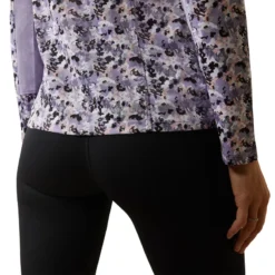 Ariat Women's Sunstopper 2.0 1/4 Zip Baselayer Grey Camo Floral -Lemieux Shop S23 WMS ENGL 10043595 detail04