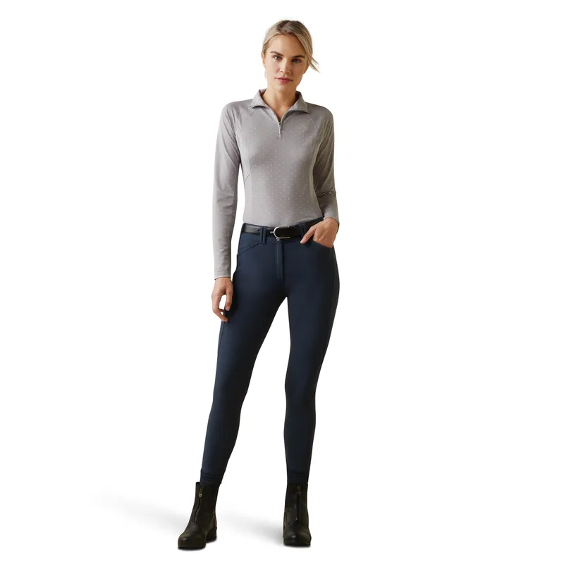 Ariat Women's Sunstopper 2.0 1/4 Zip Baselayer Silver Sconce Dot 2 Ariat Women's Sunstopper 2.0 1/4 Zip Baselayer Silver Sconce Dot - Image 2